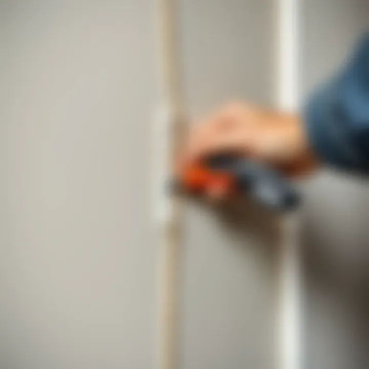 Final inspection of wallpaper repair