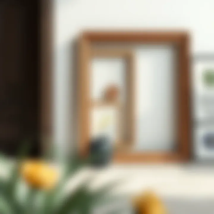 Unique frame shapes and materials adding character to a space