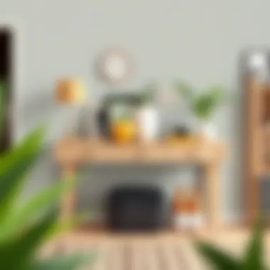 Functional wall-mounted console table styled with accessories