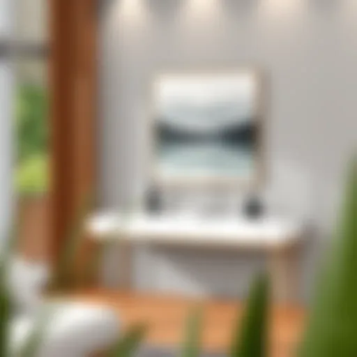 Elegant wall-mounted console table with minimalist design