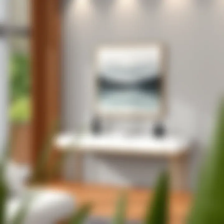 Elegant wall-mounted console table with minimalist design