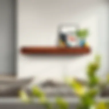 Stylish wall-mounted console in a modern living room setting