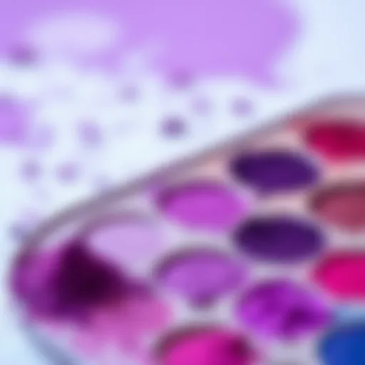 Exploring Purple Pigments A vibrant palette featuring various shades of purple pigment