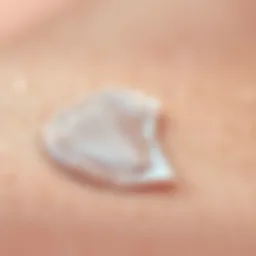 Close-up of adhesive residue on skin