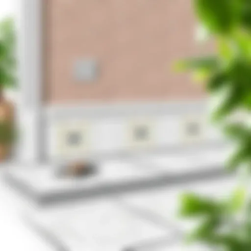 Elegant installation of skirting tiles enhancing interior design