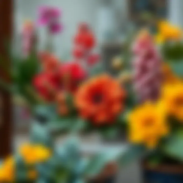 Elegant plant selection showcasing vibrant colors