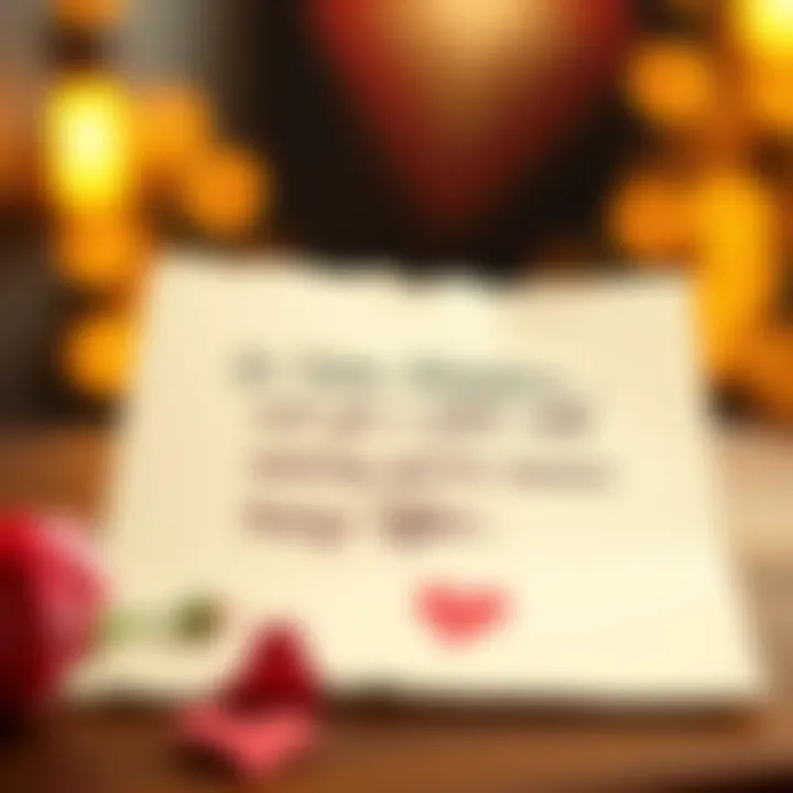 A handwritten letter conveying heartfelt sentiments