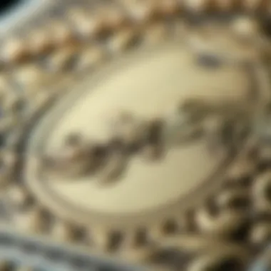 Detailed close-up of engraved artwork