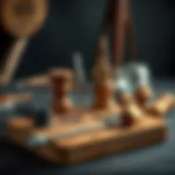 Artistic engraving set showcasing various tools