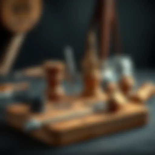 Artistic engraving set showcasing various tools