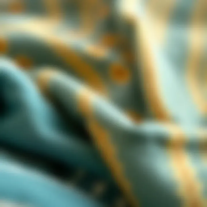 Close-up of unique fabric choices for upholstery