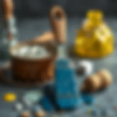 Tools and materials essential for thawing oil paint effectively.