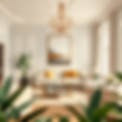 Elegant living room showcasing a soothing color palette