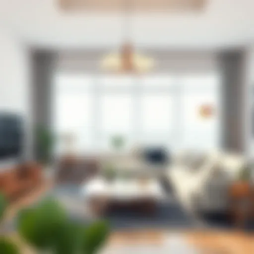 Stylish living room setup with modern furniture