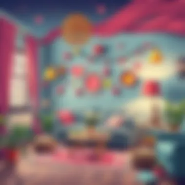 Innovative DIY decoration project in progress with vibrant colors