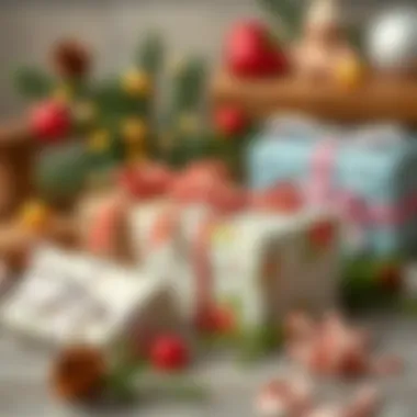 Finished handcrafted gifts ready for presentation