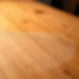 Smooth wooden surface after sanding