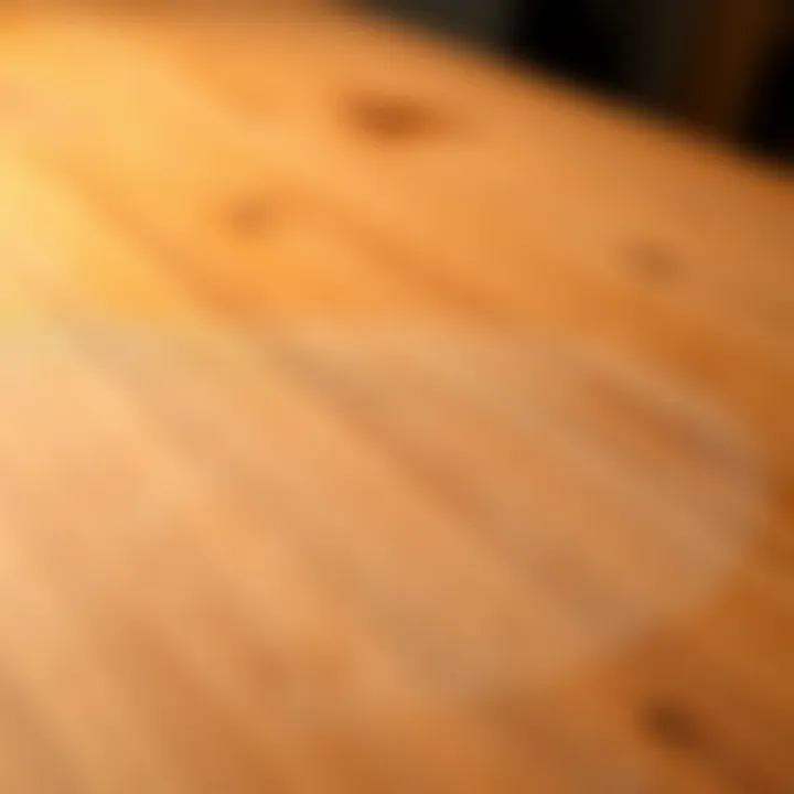 Smooth wooden surface after sanding