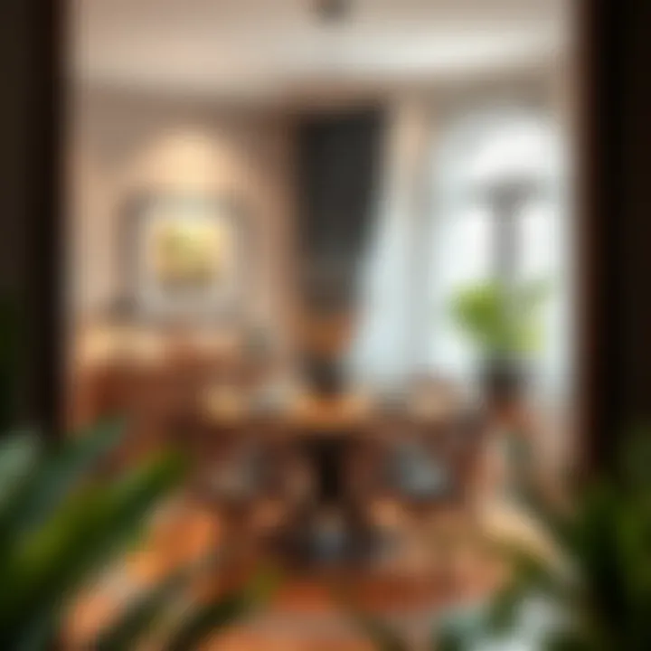 An inviting dining area with earthy tones and a dash of elegance