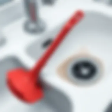 Plunger used for unclogging sink