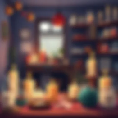 Organized Workspace for Candle Creation A well-arranged workspace for candle making