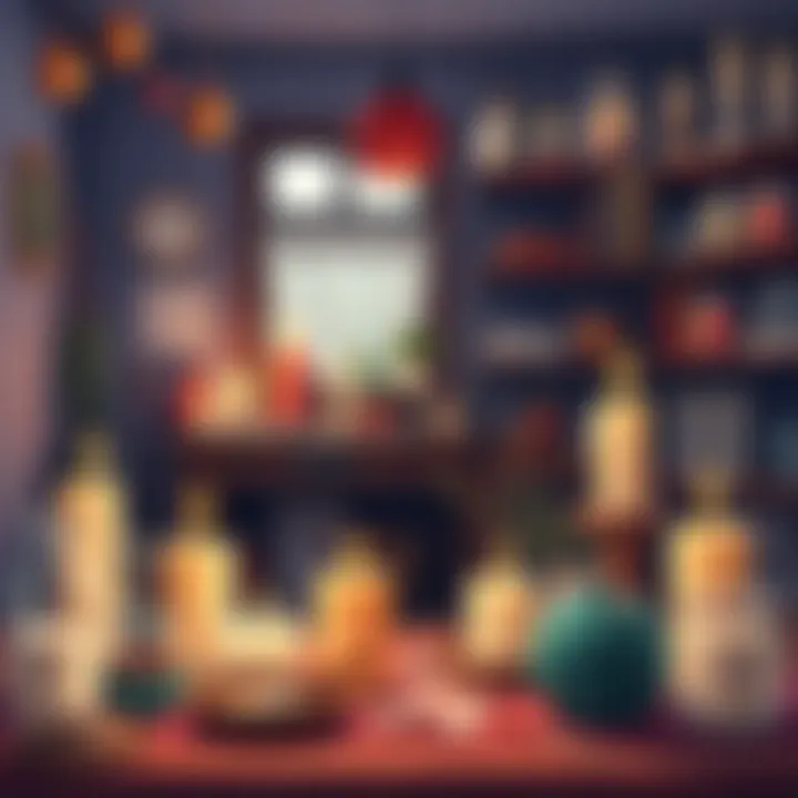 Organized Workspace for Candle Creation A well-arranged workspace for candle making