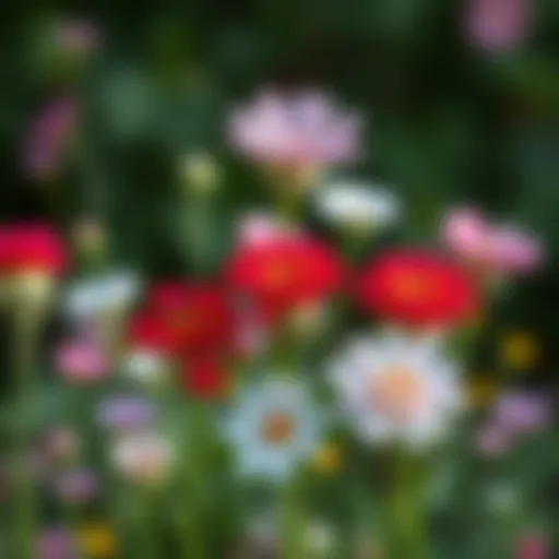 A vibrant display of everlasting flowers showcasing their beauty in various colors and forms.