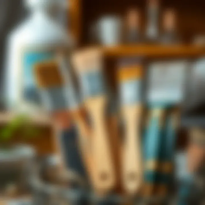 Tools and brushes ready for home painting project