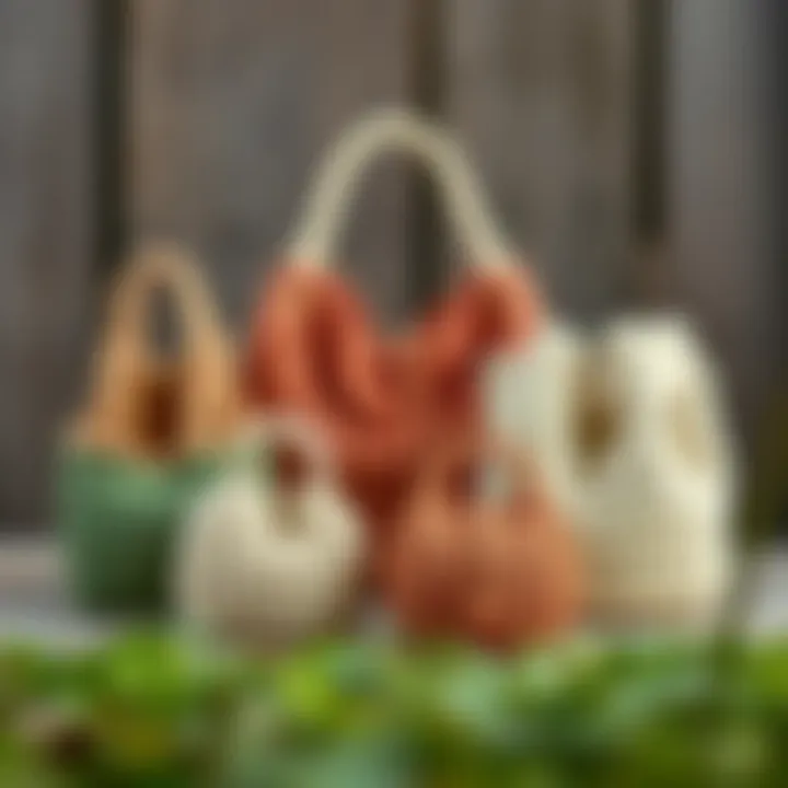 Diverse Crochet Bags Showcasing Size Variations Examples of crochet bags with varying sizes
