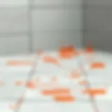 Clean tiles with paint stains removed