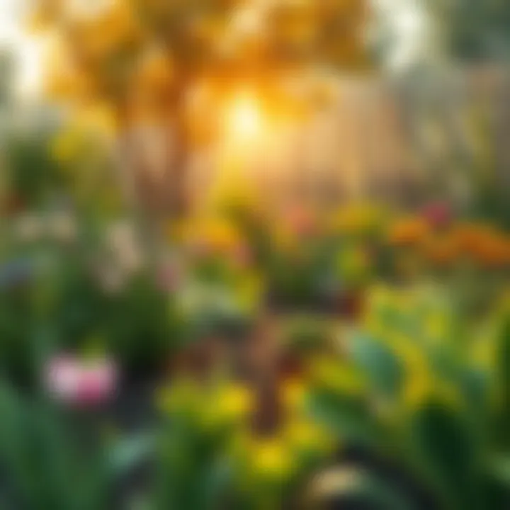 A serene garden scene illustrating the ideal time for planting