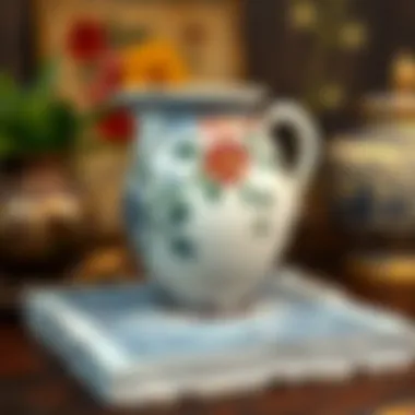 Finished ceramic artwork showcasing paint techniques