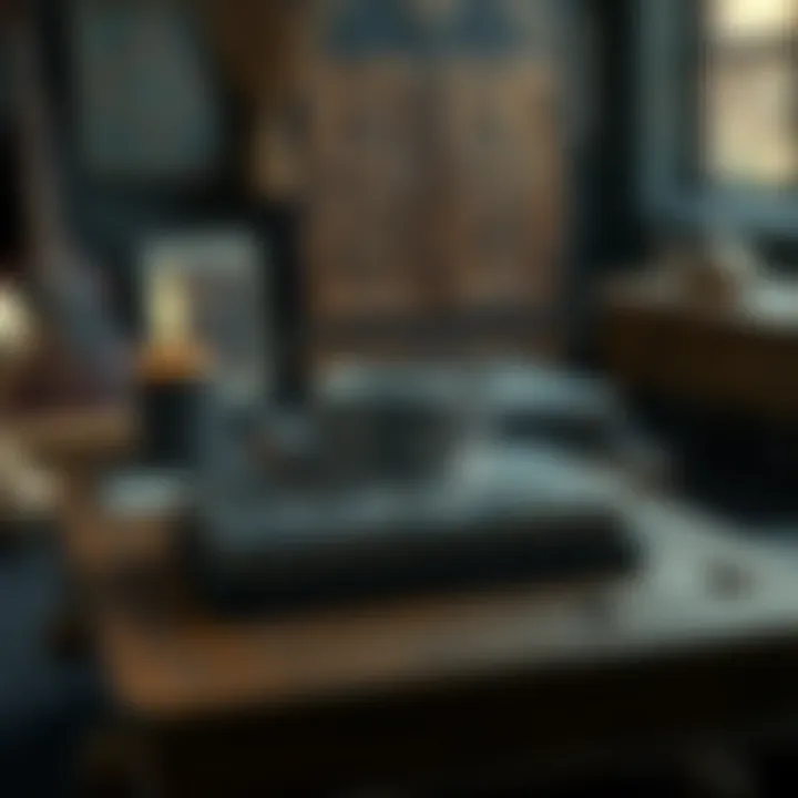 A finished engraved piece displayed in an artistic setting