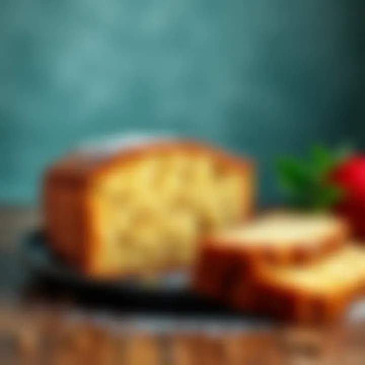 Sliced air-fried cake showcasing its moist texture