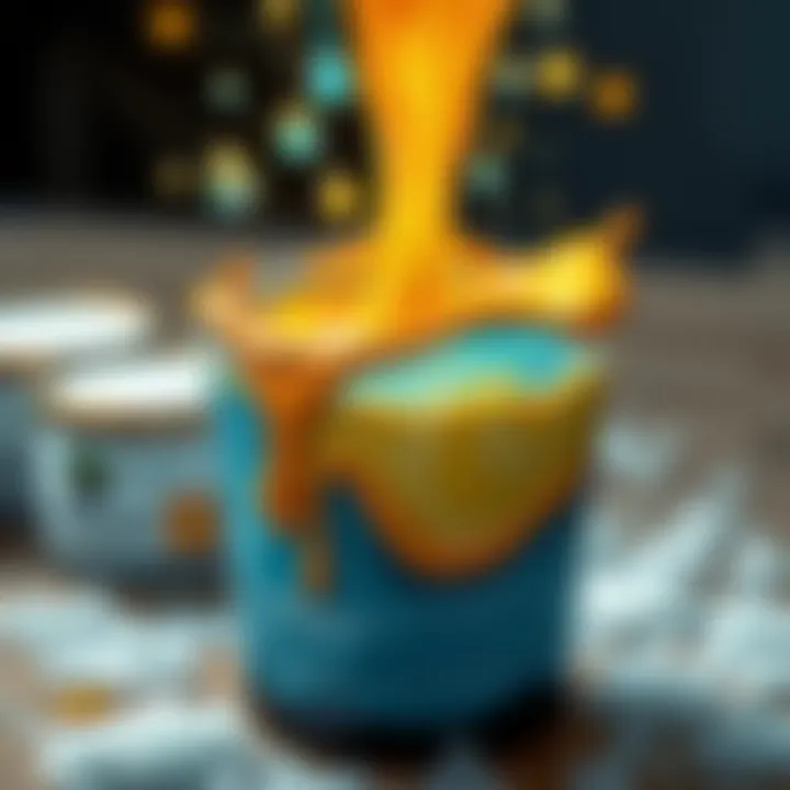 The transformation of frozen oil paint into a usable state.