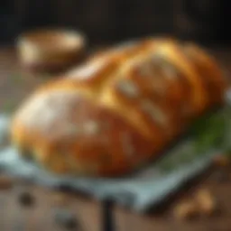 Artisan bread loaf showcasing traditional crust and texture