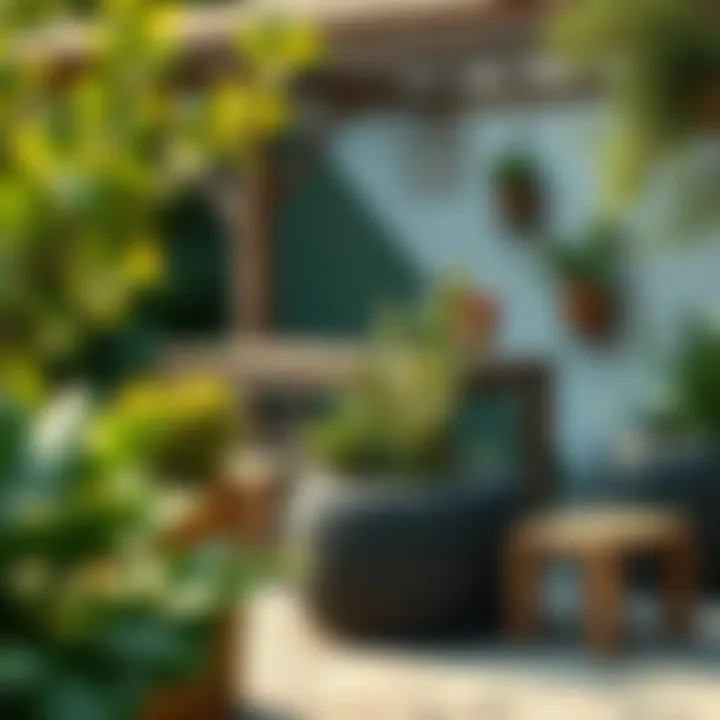 Natural Ambiance with Tire Planters Natural atmosphere created with tire planters