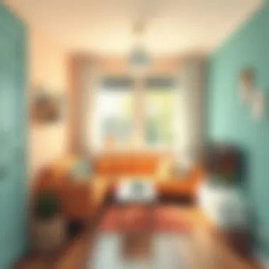 A small room with optimal color choices for spaciousness