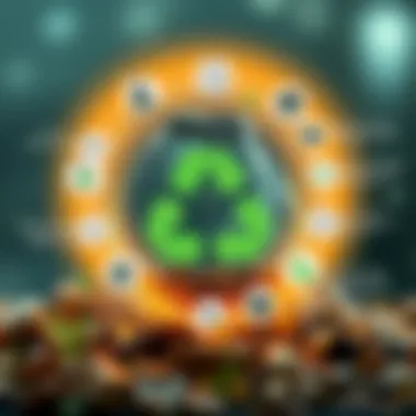 Infographic demonstrating the benefits of recycling.