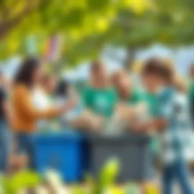 Community event promoting recycling awareness