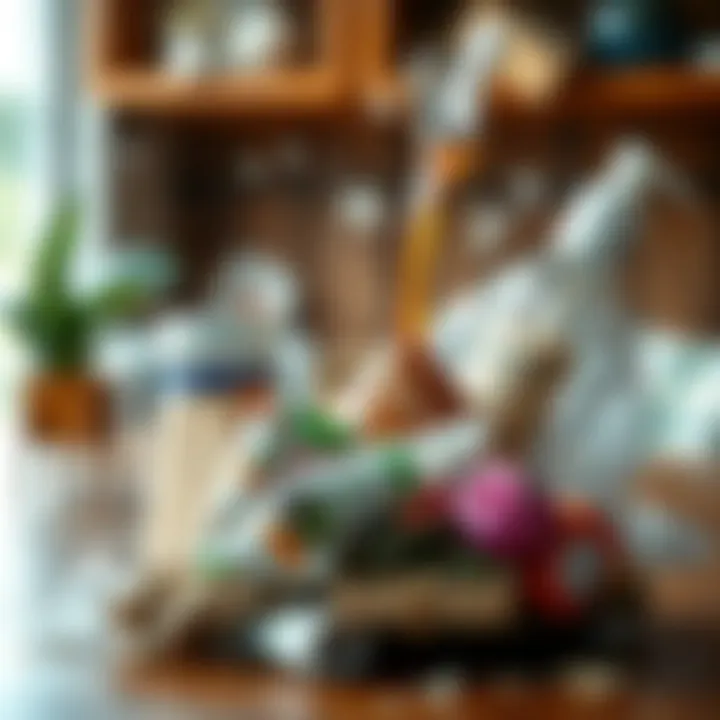 Artistic representation of recycled materials transforming into new products