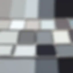 Blended shades of gray in a palette