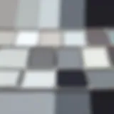 Blended Shades of Gray Blended shades of gray in a palette