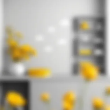 Gray and Yellow Color Palette Color palette showcasing the blend of gray and yellow