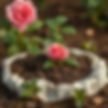 Rich soil mix ideal for rose planting