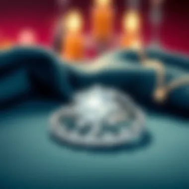 Shining silver jewelry on a velvet cloth