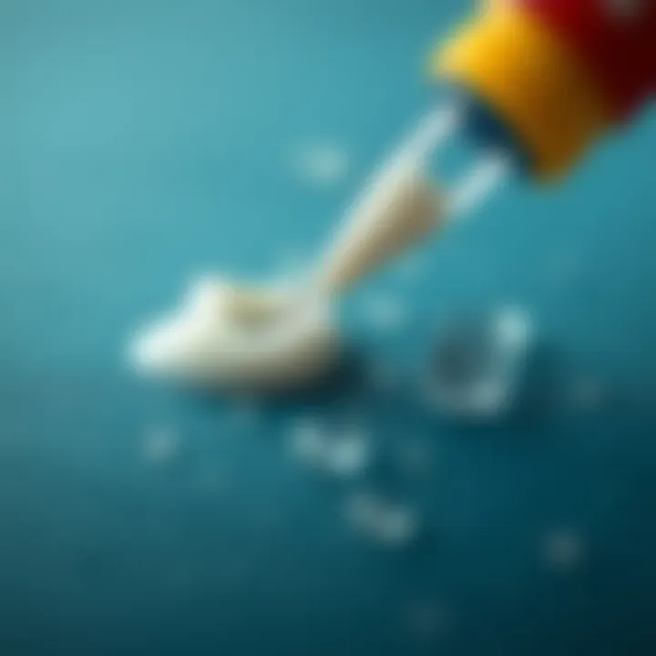 Illustration of safe removal techniques for adhesives