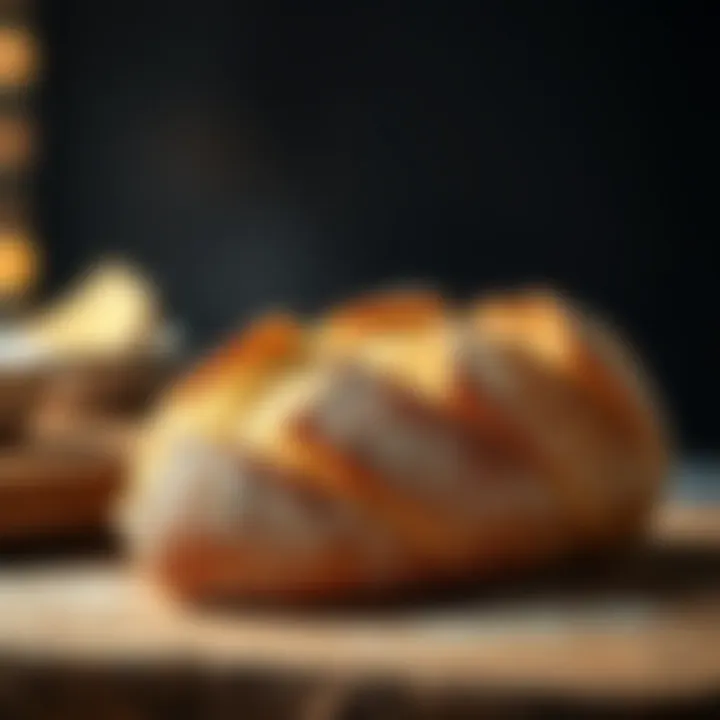 Freshly baked artisanal bread with a crispy crust