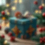 Creative Handmade Gift Box Intricate handmade gift box with festive decorations