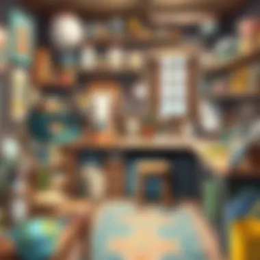 An inviting workspace filled with craft supplies and tools